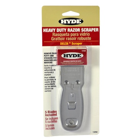 Hyde Hd Glass Scraper W/5 Blades 13050